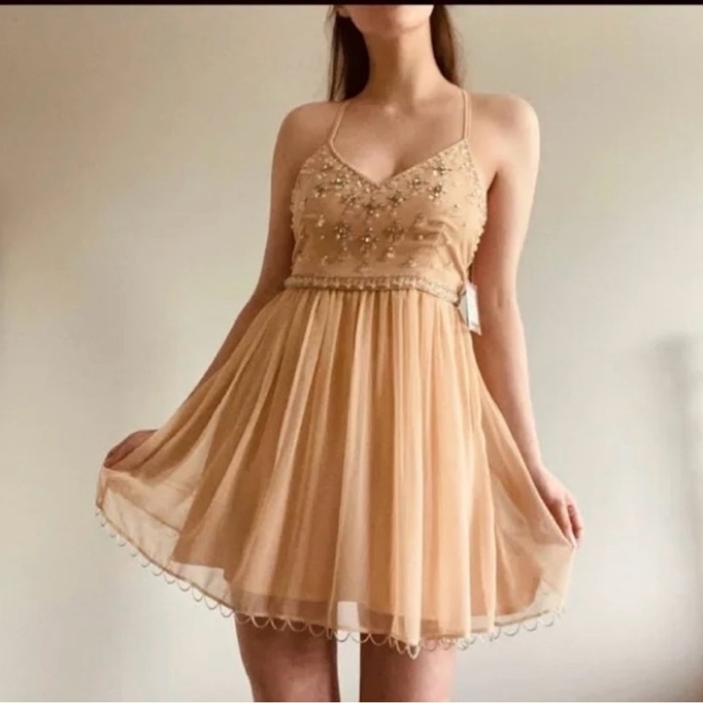Kimchi Blue Beaded Dress Size 8 | Color: Pink | Urban Outfitters